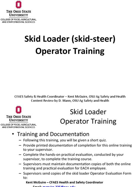 skid steer training ohio state|cfaes skid loader operator training.